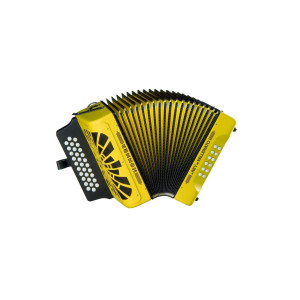 Acordeón Hohner Rey Vallenato GCF A-4926 Amarillo