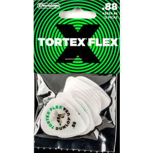 Bolsa 12 Púas Dunlop 428XP-088 Tortex Flex X 0.88mm Pickers