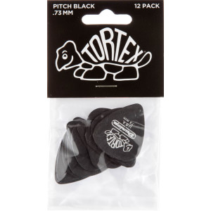 Player´s Pack 12 Púas Dunlop 488P-073 Tortex Pitch Black Std 0.73mm
