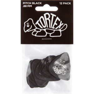 Player´s Pack 12 Púas Dunlop 488P-088 Tortex Pitch Black Std 0.88mm