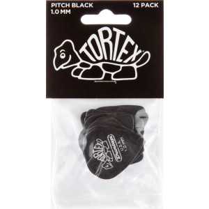 Player´s Pack 12 Púas Dunlop 488P-100 Tortex Pitch Black Std 1.00mm