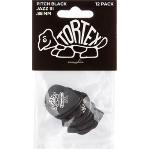 Player´s Pack 12 Púas Dunlop 482P-088 Tortex Pitch Black Jazz 0.88mm