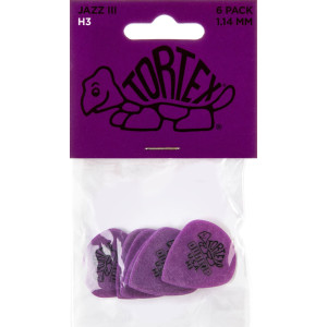 Player´s Pack 6 Púas Dunlop 472PH3 Tortex Jazz 1.14mm