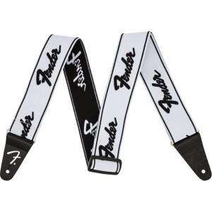 Correa Fender 099-0642-075 Weighless Running Logo Blanca/Negra 2