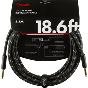 Cable Jack Fender 099-0820-080 Deluxe Series Tweed Negro 5.5m