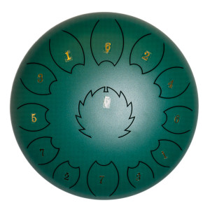 Steel Tongue Drum F-Zone STD1013N Verde Oscuro (10