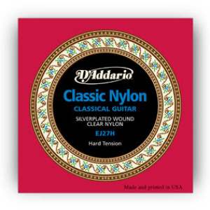 Juego Cuerdas Guitarra Clásica D'Addario Student EJ-27H Tensión Fuerte