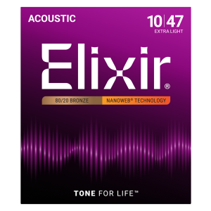 Juego Cuerdas Guitarra Acústica Elixir Nanoweb 11002 (10-47)
