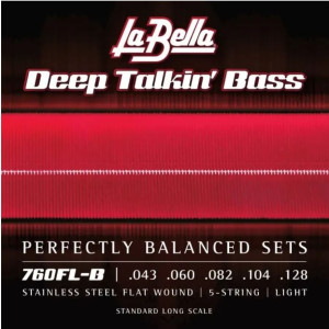 Juego La Bella Bajo 5 Cdas Deep Talkin´ Bass Flatwound 760-FL-B
