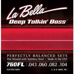 Juego La Bella Bajo Deep Talkin´ Bass Flatwound 760-FL (043-104)