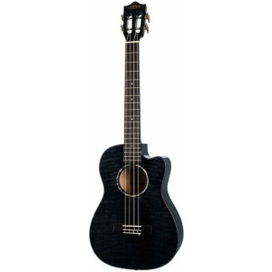 Ukelele Barítono Lanikai LKUQMBKCEB Quilted Maple Electrificado Negro